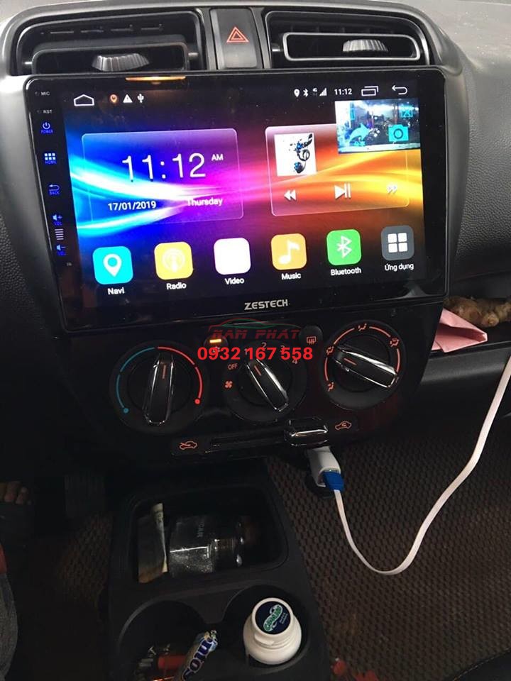 Lắp màn hình Android cho Mitsubishi Attrage