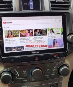 Lắp màn hình Android cho Toyota Highlander