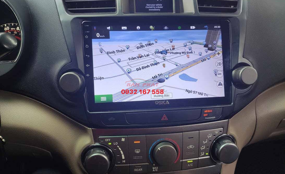 Lắp màn hình Android cho Toyota Highlander