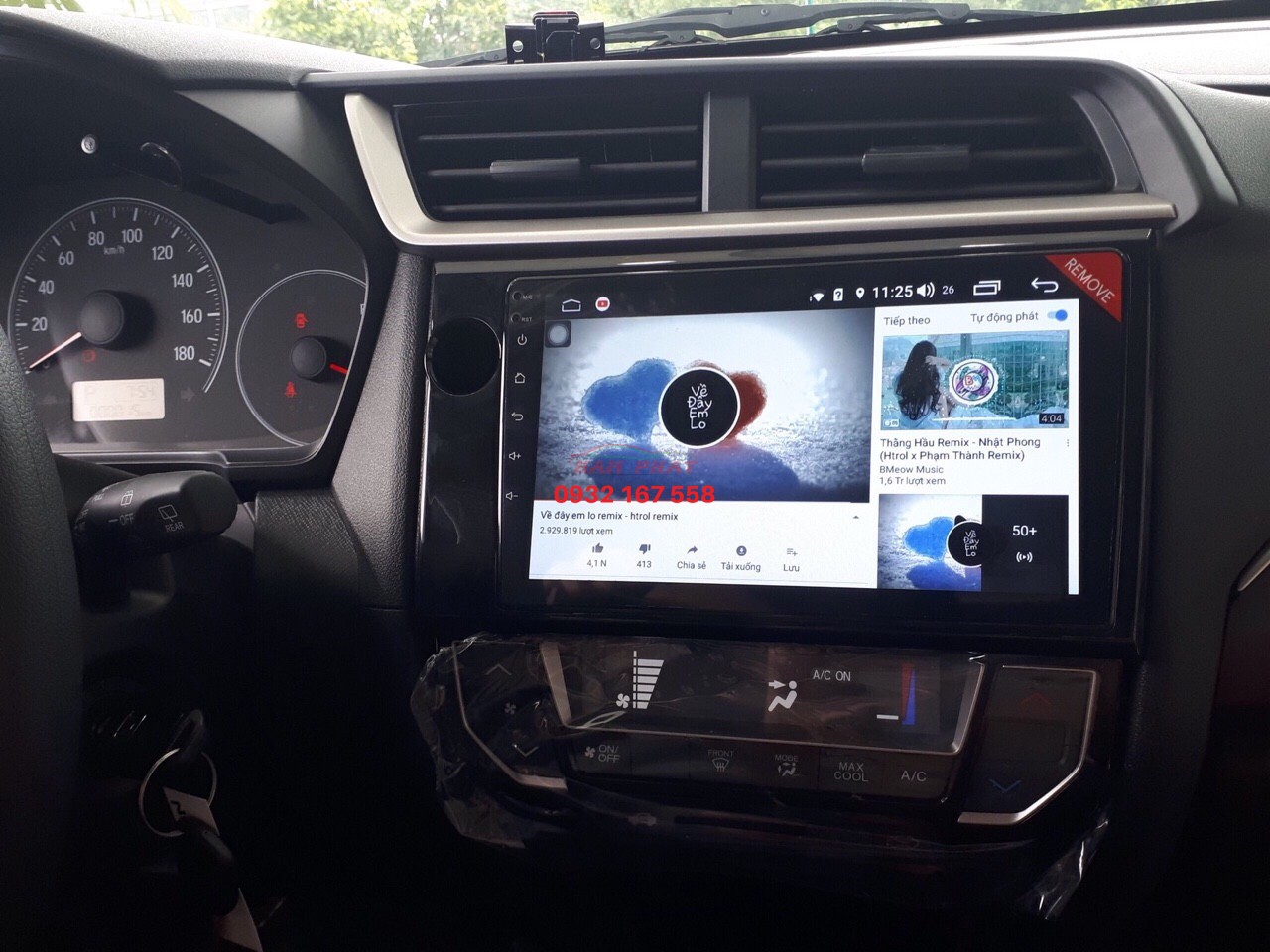 Lắp màn hình Android cho Honda Brio