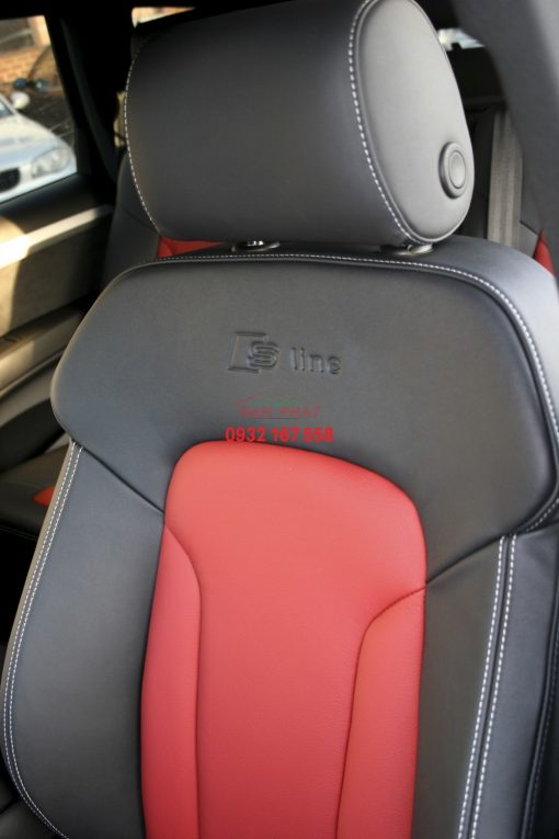 audi q7 s line 7 seat black leather with red inserts silver stitching 006 1000