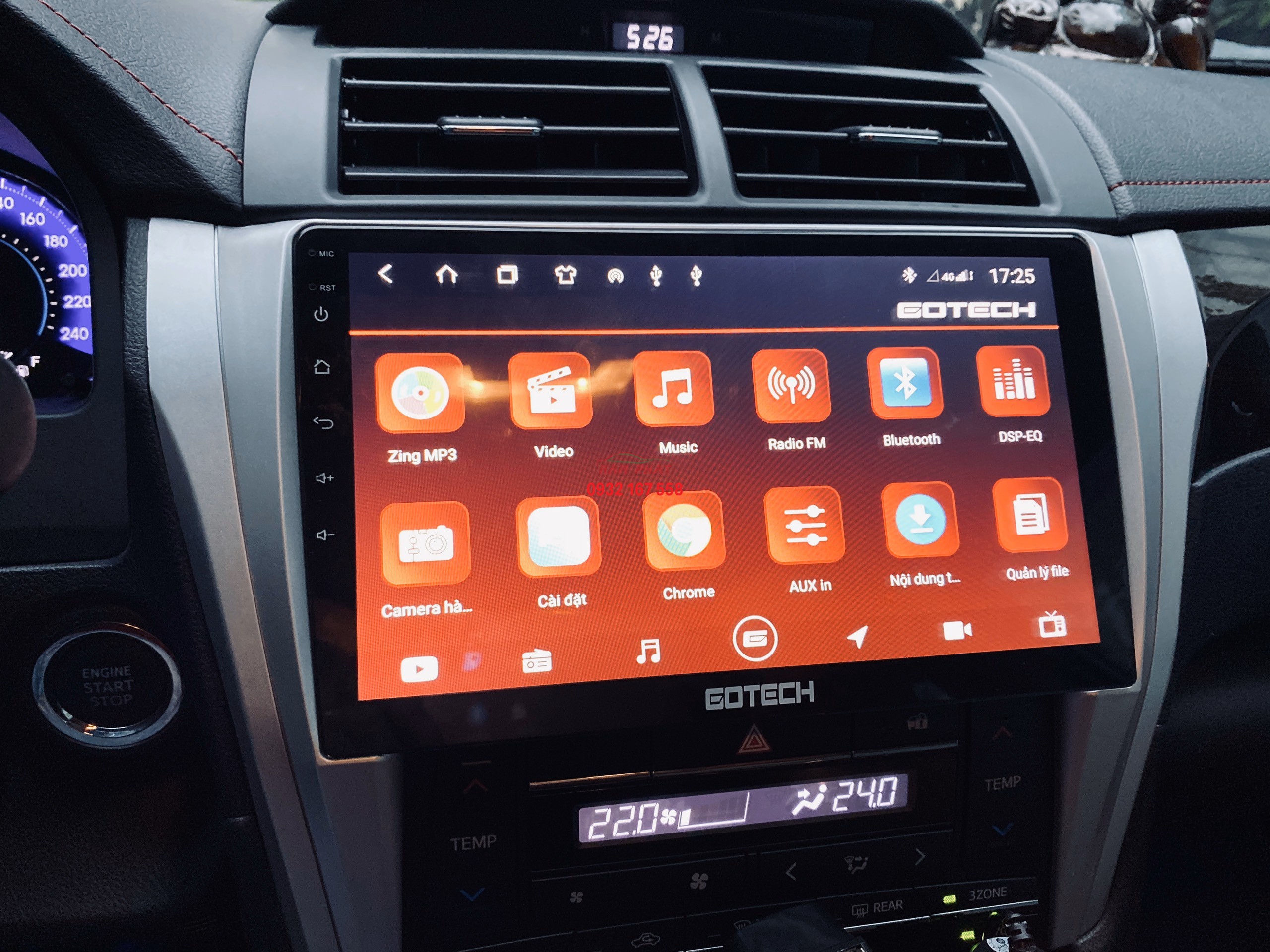 Màn hình Android Gotech Toyota Camry 