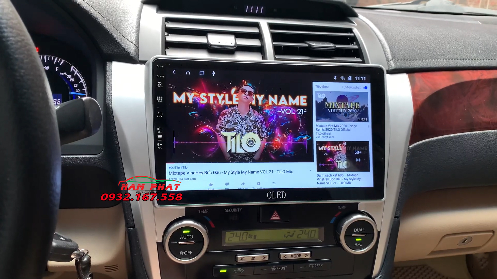 Màn hình Android Oled cho Toyota Camry
