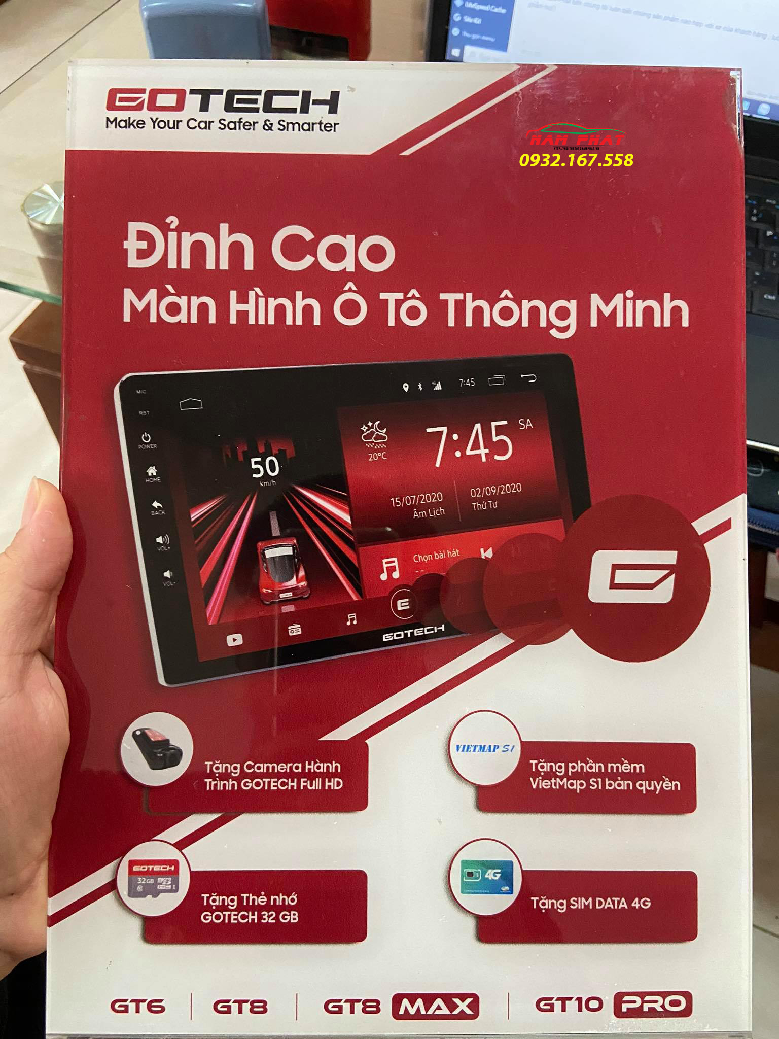 Lắp màn hình Android Gotech tại Tân Phú