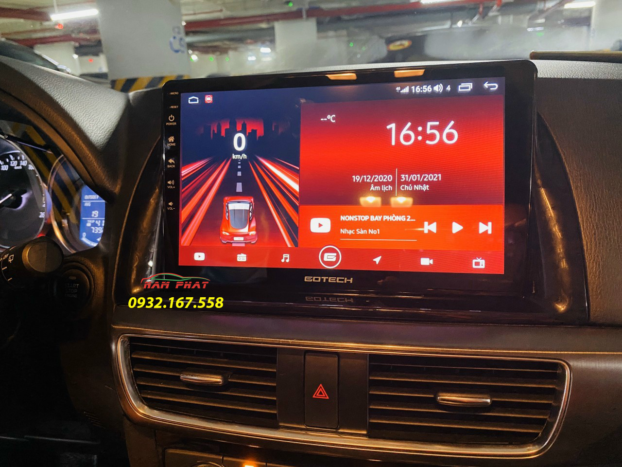 Màn Android ô tô Gotech cho Mazda CX5