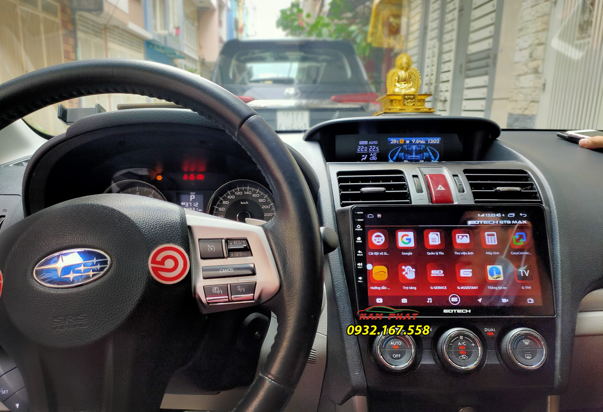 Màn hình Android Gotech GT8 Max trên Subaru forester