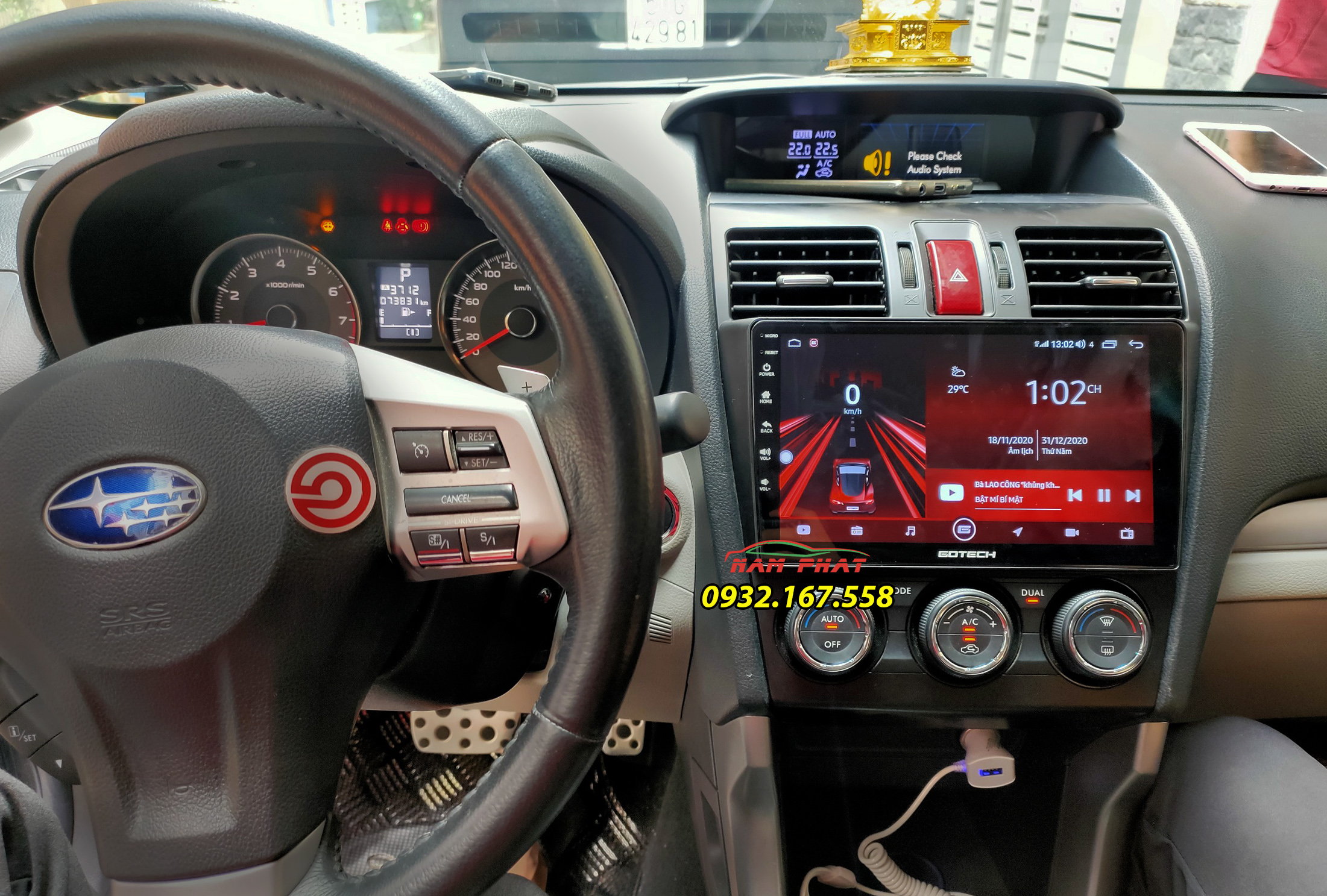 Màn hình Android Gotech GT8 Max trên Subaru forester