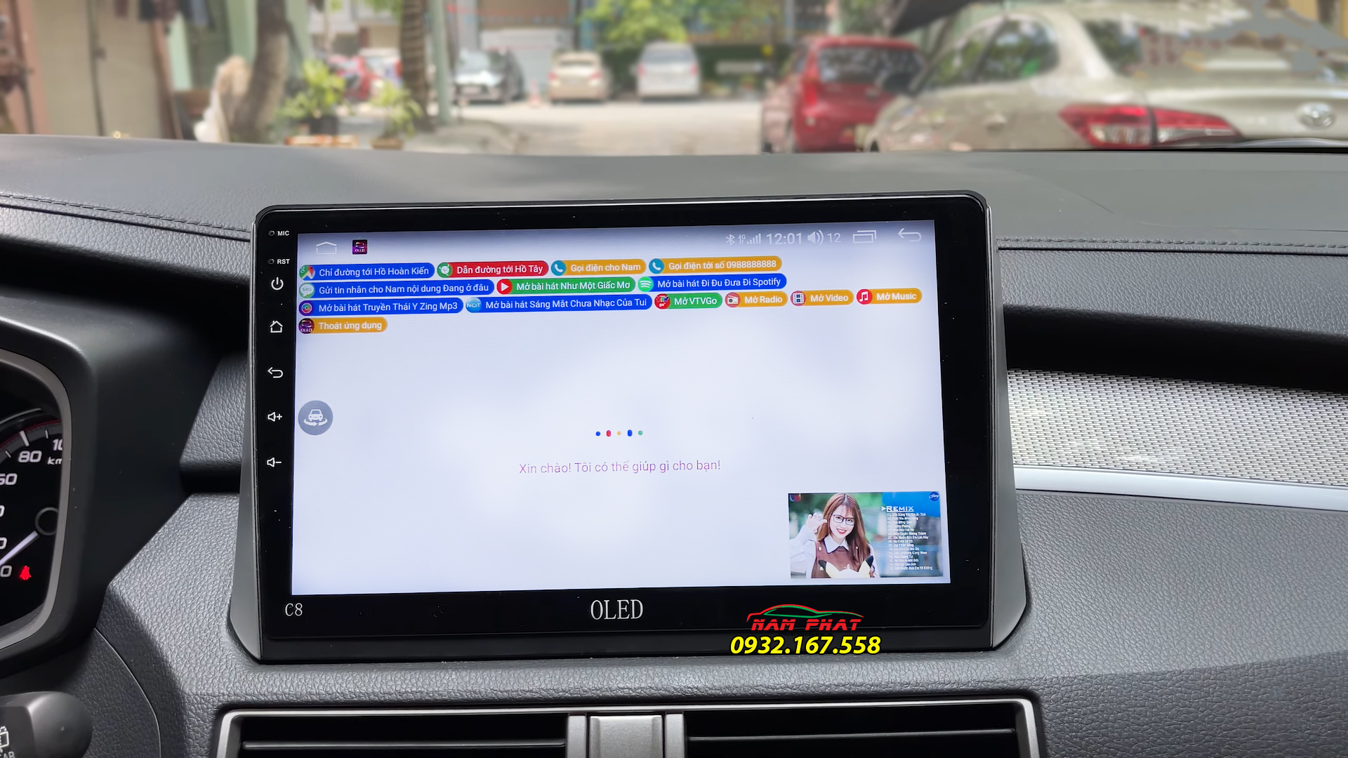 Màn hình Android Oled C8 trên Mitsubishi Xpander