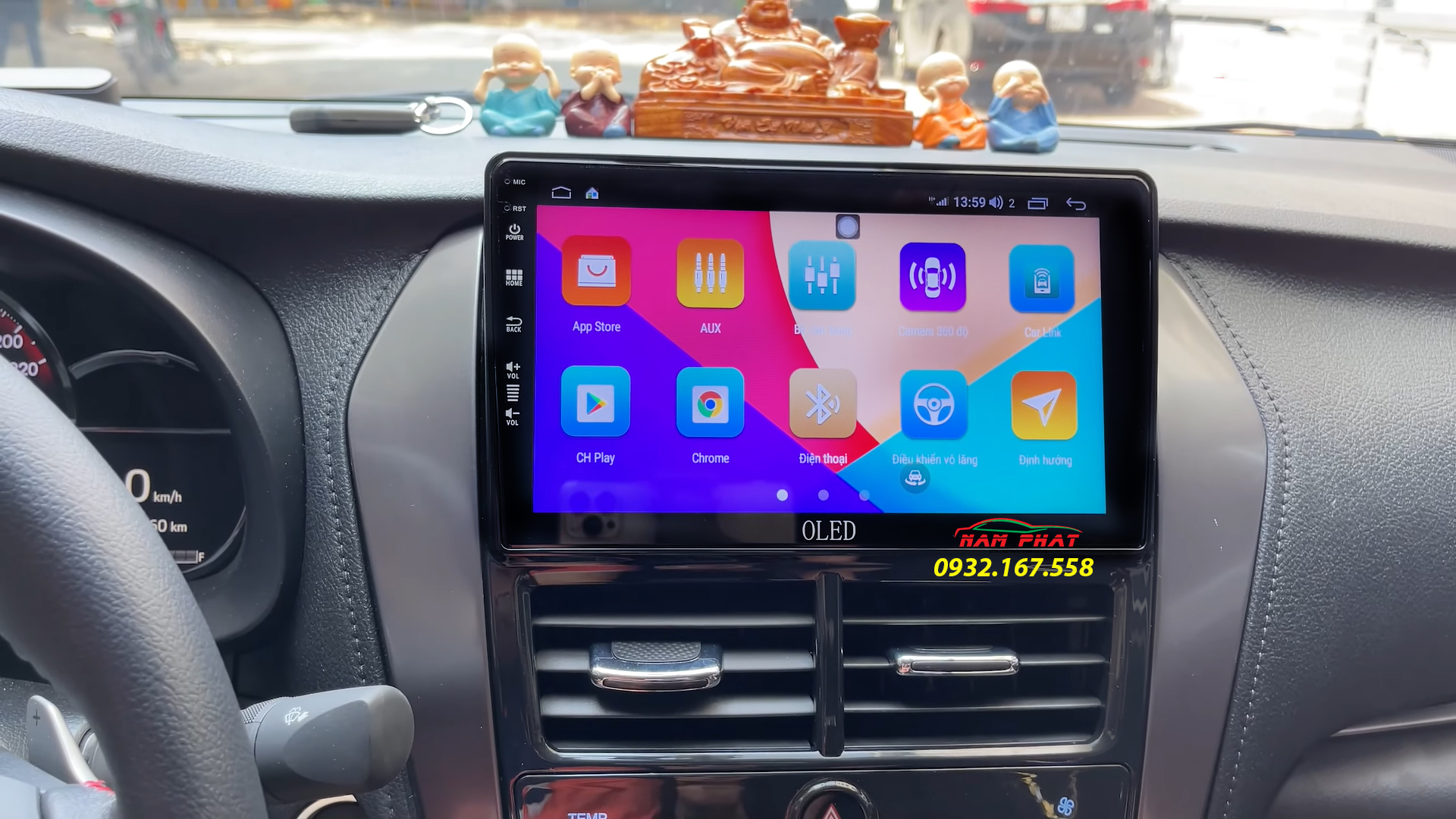Toyota Vios 2021 lắp màn hình Android Oled C8s