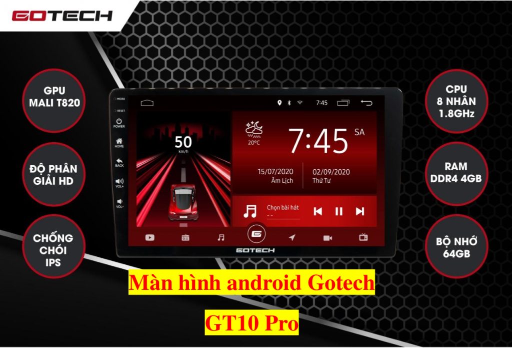 Màn hình android Gotech GT10 Pro