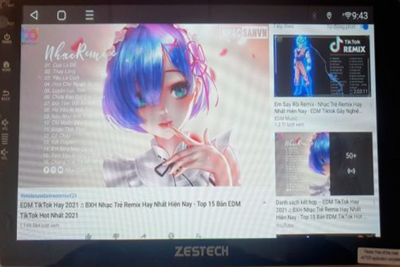 Màn hình Zestech ZT360 xem youtube trực tuyến